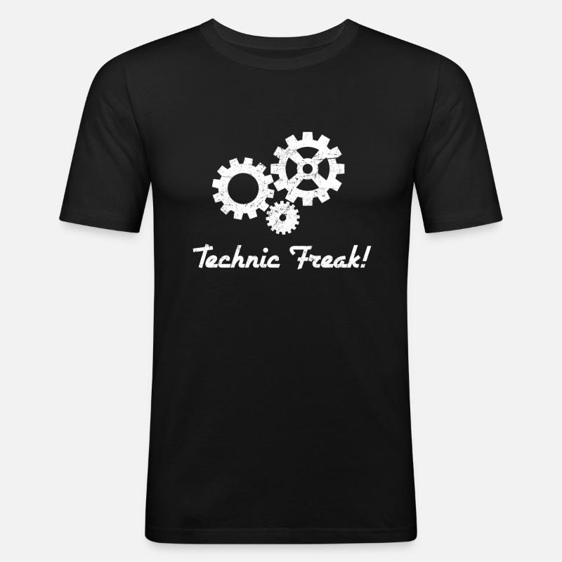 Techniciens - T-shirt près du corps Homme - noir