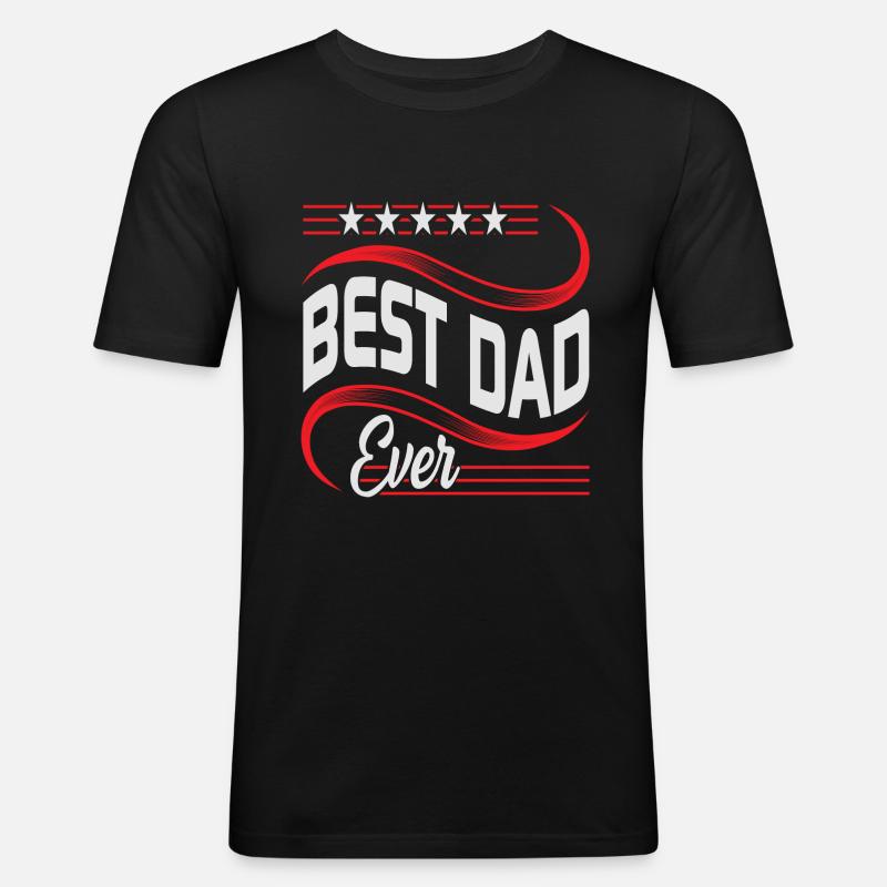 Bester Vater aller Zeiten - Männer Slim Fit T-Shirt - Schwarz