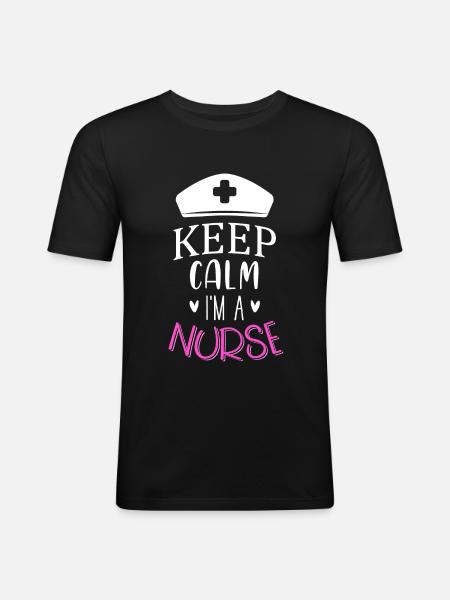 infirmière - T-shirt près du corps Homme - noir
