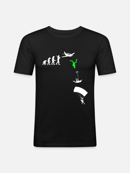 Parachute, Skydive, Freefly Shirt - Men's Slim Fit T-Shirt - black