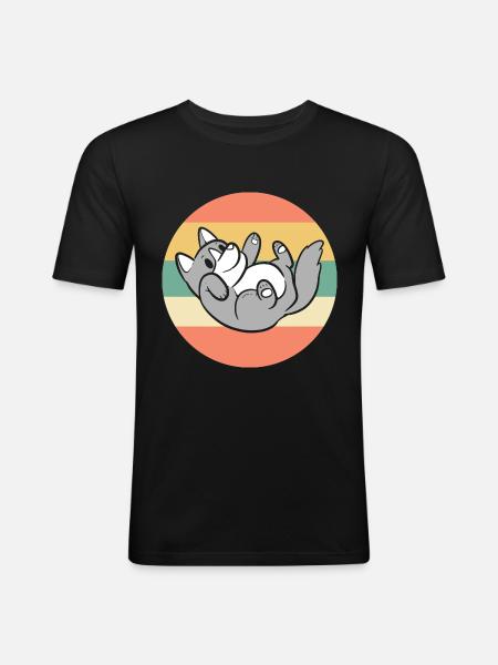 Corgi - Men's Slim Fit T-Shirt - black