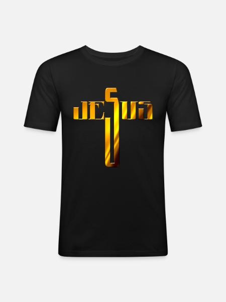 Jesus - Men's Slim Fit T-Shirt - black