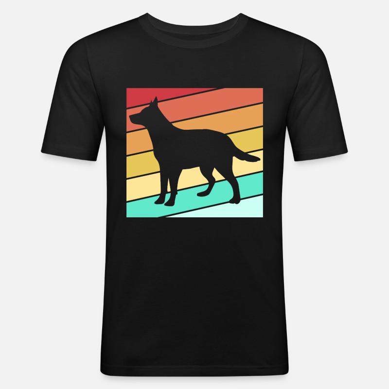 Australian Cattle Dog - Männer Slim Fit T-Shirt - Schwarz