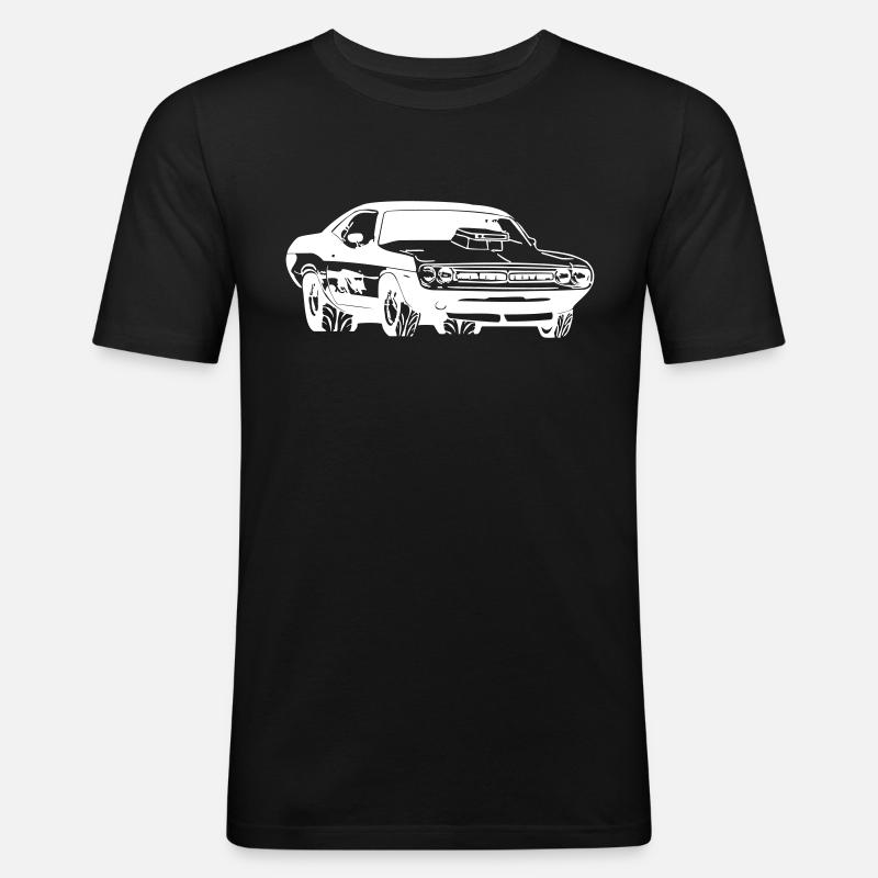 Challenger - Männer Slim Fit T-Shirt - Schwarz