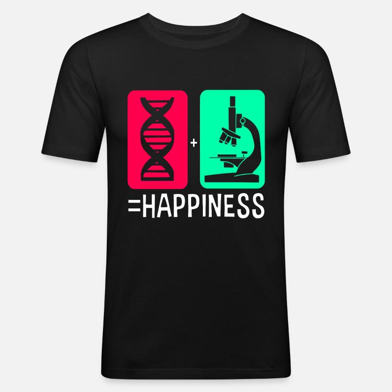 Molécule de formule structurelle - T-shirt près du corps Homme - noir