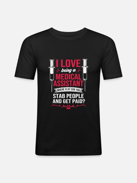 Medical Assistant MFA - Men's Slim Fit T-Shirt - black