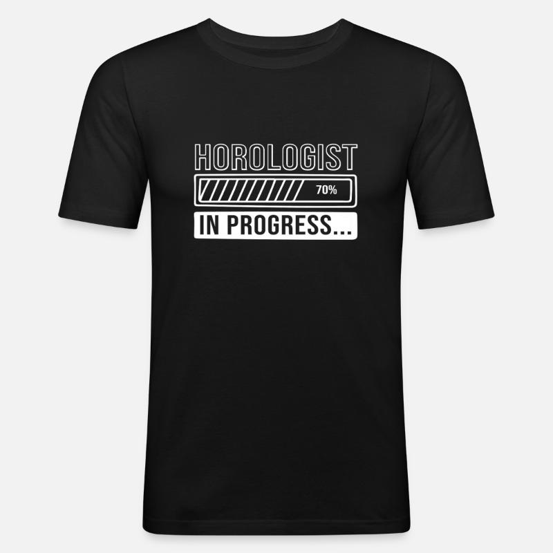 Clockwork Clock - Men's Slim Fit T-Shirt - black
