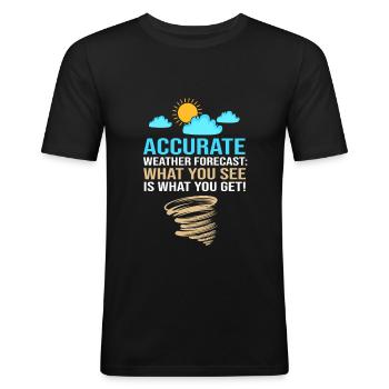 Weather Meteorology Meteorologist - Men's Slim Fit T-Shirt - black - Front - Nik (191cm)