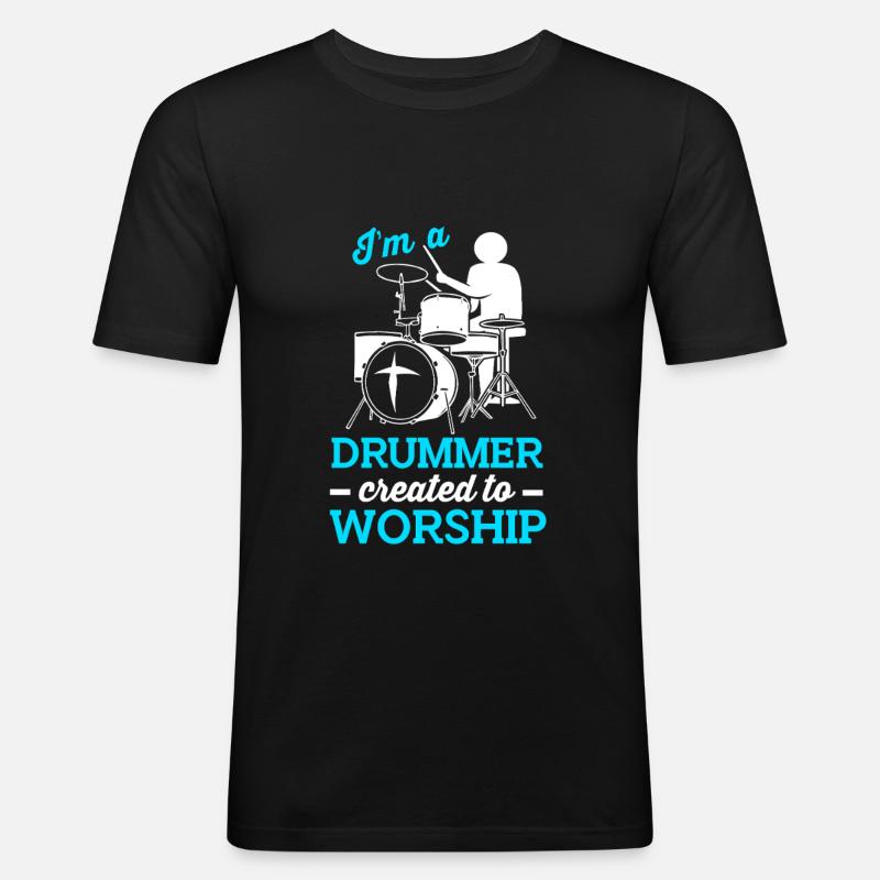 Drumsticks Drums Drummers - Men's Slim Fit T-Shirt - black