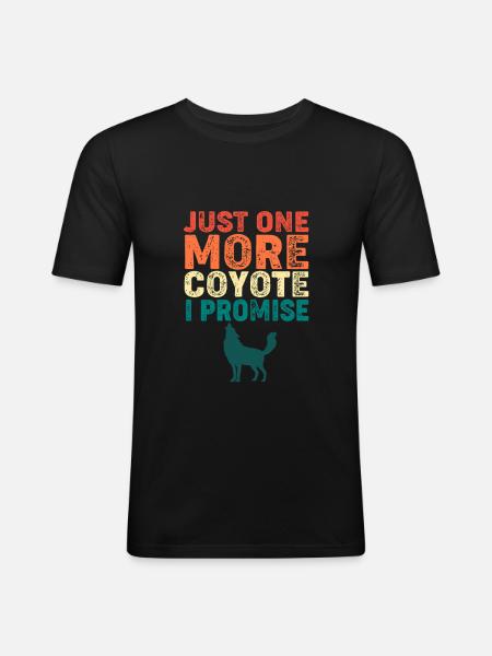 Coyote Hunting Hunter - Men's Slim Fit T-Shirt - black