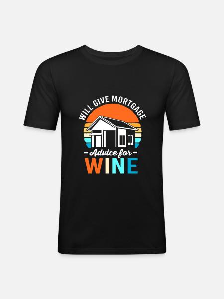 Debt Condominium Mortgage - Men's Slim Fit T-Shirt - black