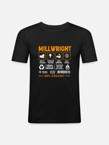 Locksmith Mechanic Mechanical Engineering CNC - Men's Slim Fit T-Shirt - black