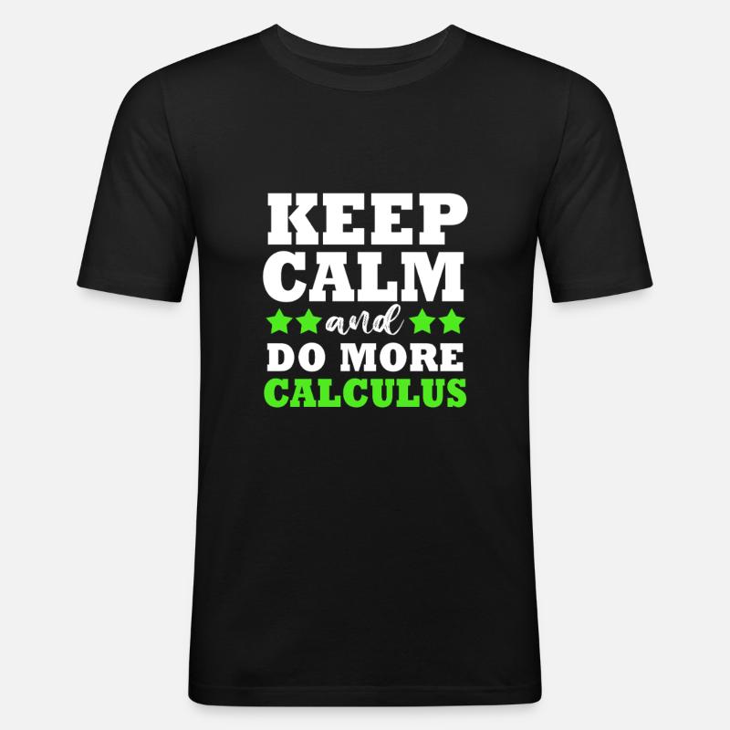 Mathematik mathematisch Mathe Mathematiker - Männer Slim Fit T-Shirt - Schwarz