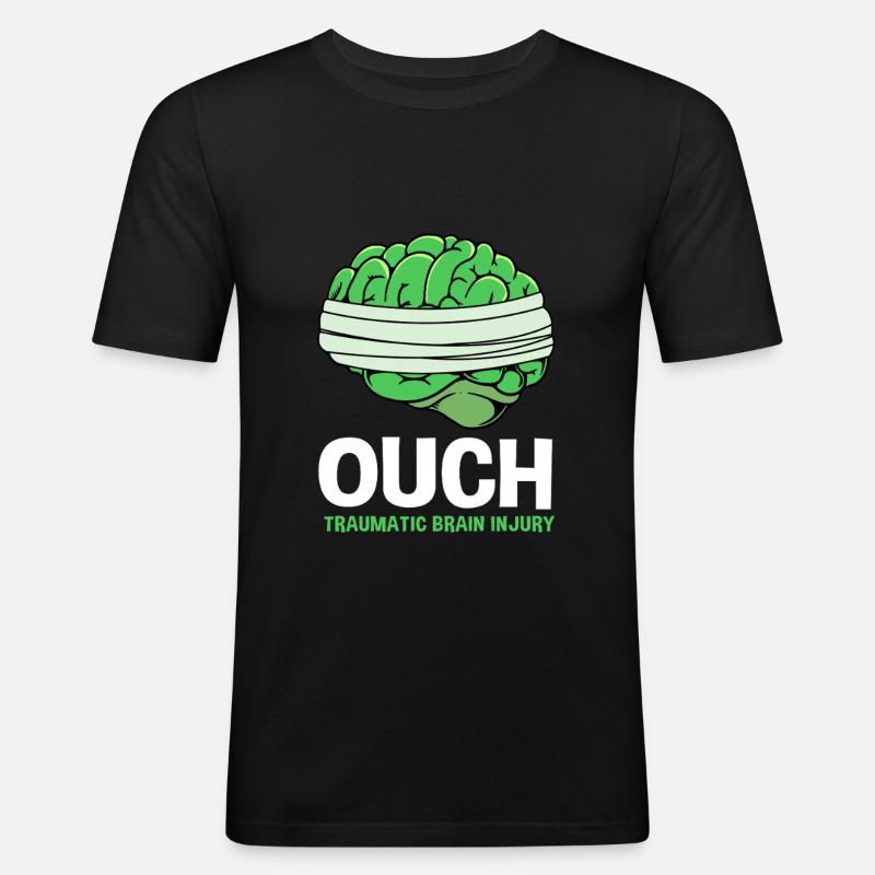 Schädel-Hirn-Trauma Schädelhirntrauma Autounfall - Männer Slim Fit T-Shirt - Schwarz