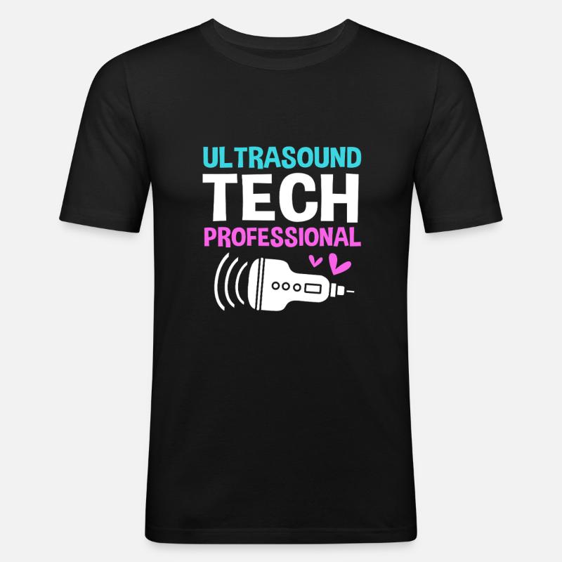 Ultraschalltechniker Ultraschall Techniker - Männer Slim Fit T-Shirt - Schwarz