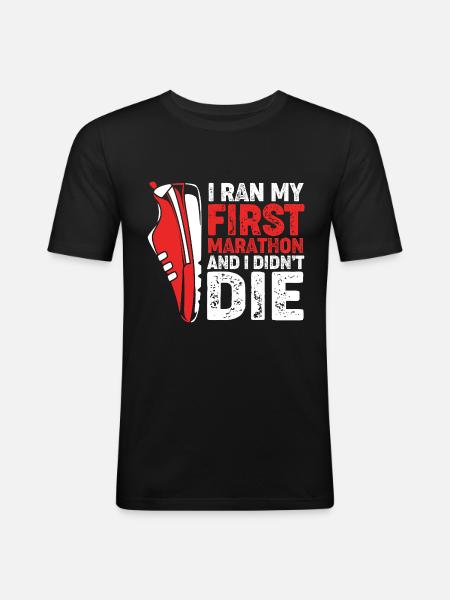 Marathon Runners Half Marathon Marathon - Men's Slim Fit T-Shirt - black