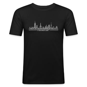 Frankfurt - Men's Slim Fit T-Shirt - black - Front - Nik (191cm)