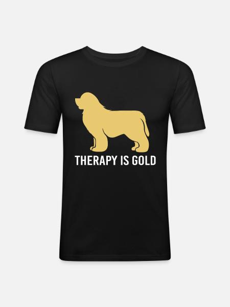 Therapy dog - Men's Slim Fit T-Shirt - black