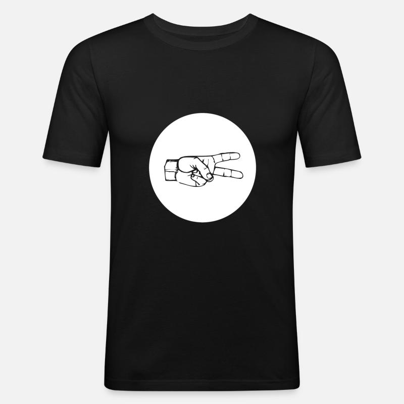 SCISSORS (w) - Men's Slim Fit T-Shirt - black