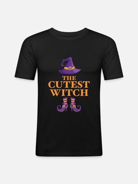 The Cutest Witch - Men's Slim Fit T-Shirt - black