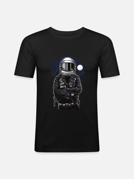 Astronaut space space flight - Men's Slim Fit T-Shirt - black