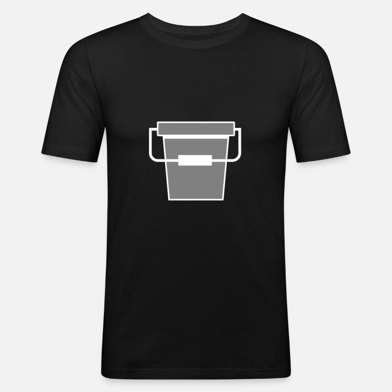 eimer - Männer Slim Fit T-Shirt - Schwarz