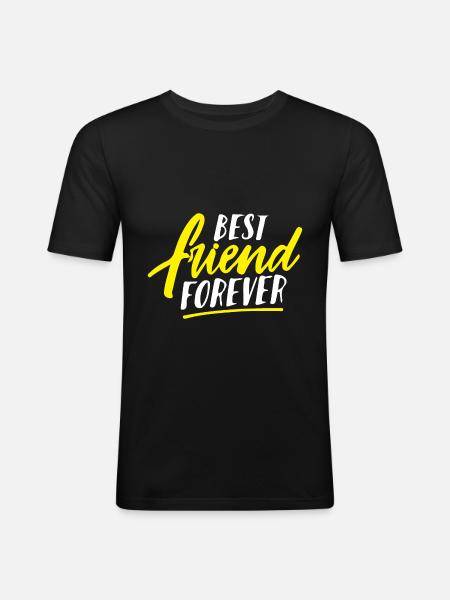 Best friend forever - Men's Slim Fit T-Shirt - black