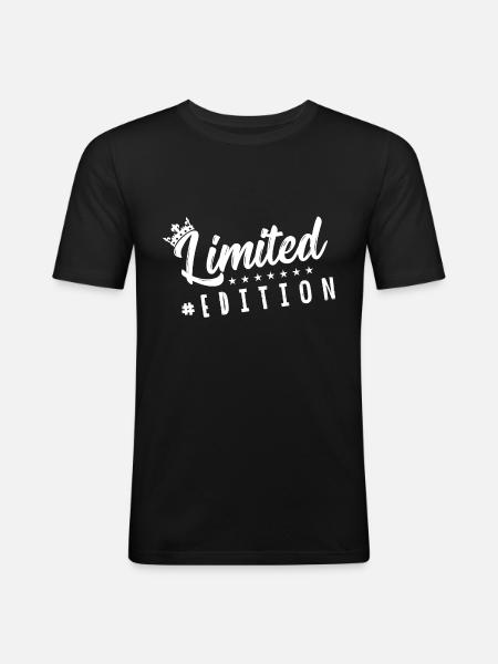 limited edition crown - Men's Slim Fit T-Shirt - black