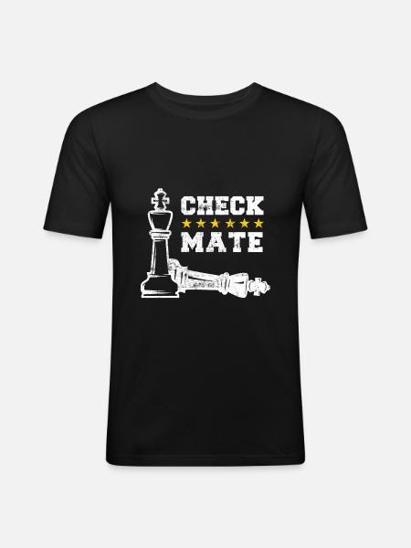 Chess Chess checkmate - Men's Slim Fit T-Shirt - black