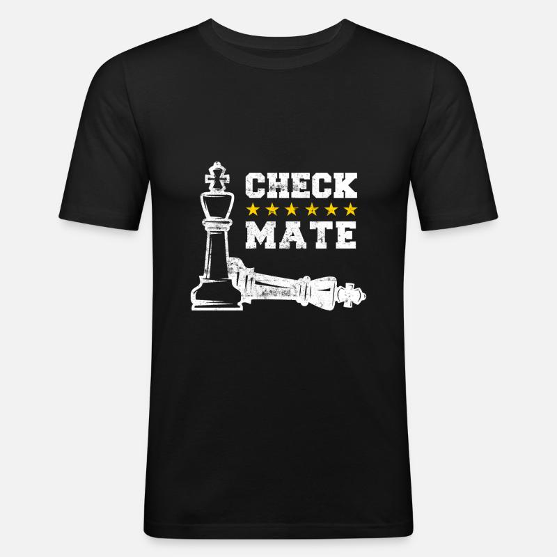 Échecs échecs - T-shirt près du corps Homme - noir
