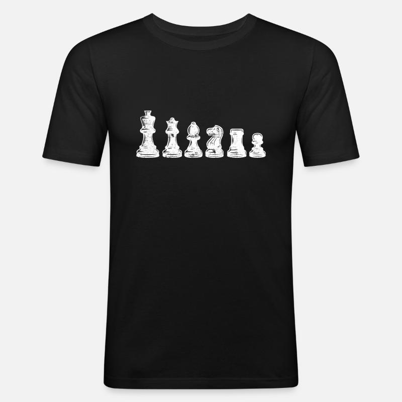 Chess Chess figures - Men's Slim Fit T-Shirt - black