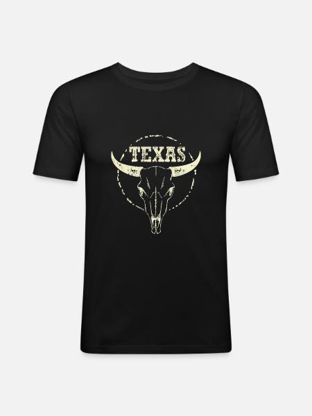 Texas Bull USA - Men's Slim Fit T-Shirt - black