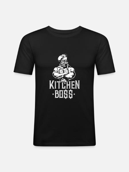 Chef Chef Cheff - T-shirt près du corps Homme - noir