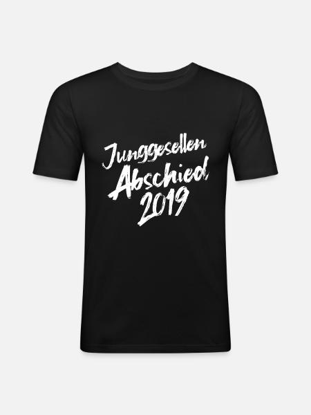 bachelor party in 2019 - Men's Slim Fit T-Shirt - black