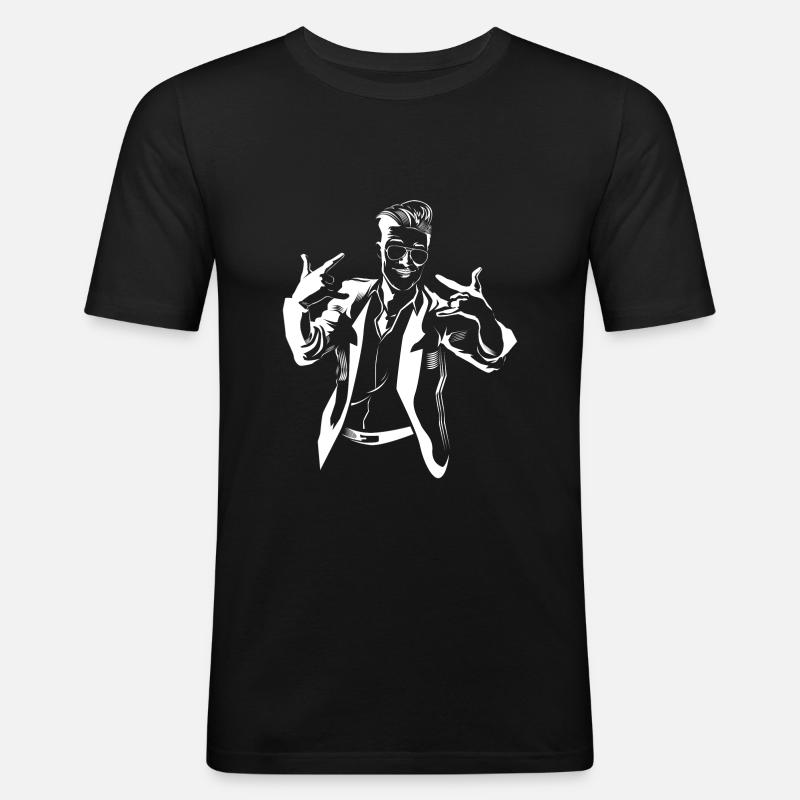 bachelor cool - Men's Slim Fit T-Shirt - black