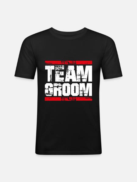 Team groom - Men's Slim Fit T-Shirt - black