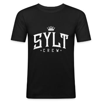 sylt crew - Men's Slim Fit T-Shirt - black - Front - Nik (191cm)