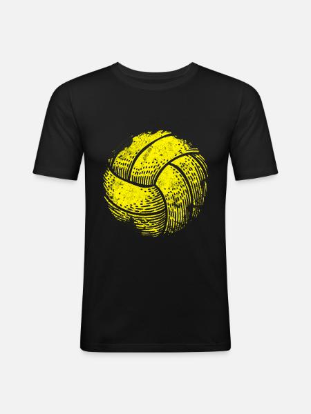 Volleyball ball symbol - Men's Slim Fit T-Shirt - black