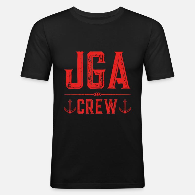 Jga Crew Anker - Männer Slim Fit T-Shirt - Schwarz