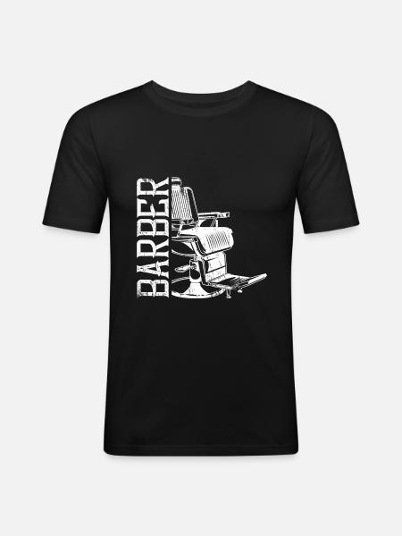 barber chair armchair - Men's Slim Fit T-Shirt - black