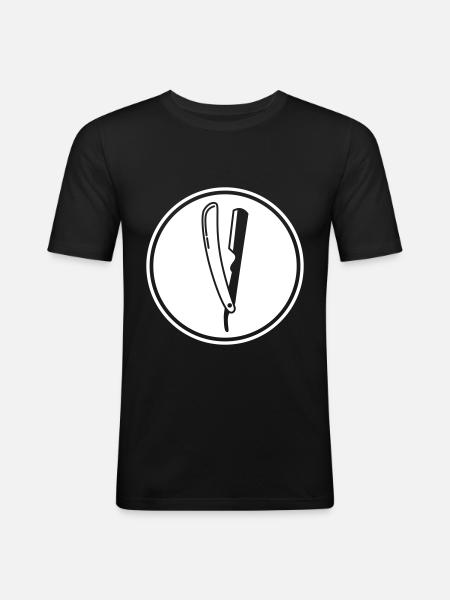 Shave Barber logo icon - Men's Slim Fit T-Shirt - black