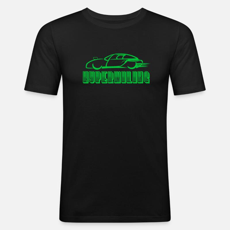 Hypermiling - Männer Slim Fit T-Shirt - Schwarz
