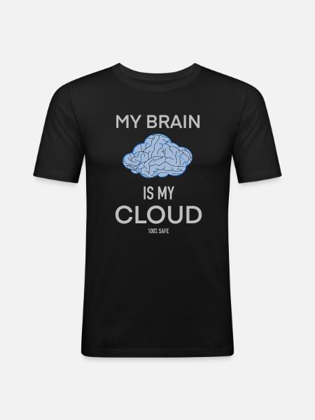 Netzwerk - Cloud - Männer Slim Fit T-Shirt - Schwarz