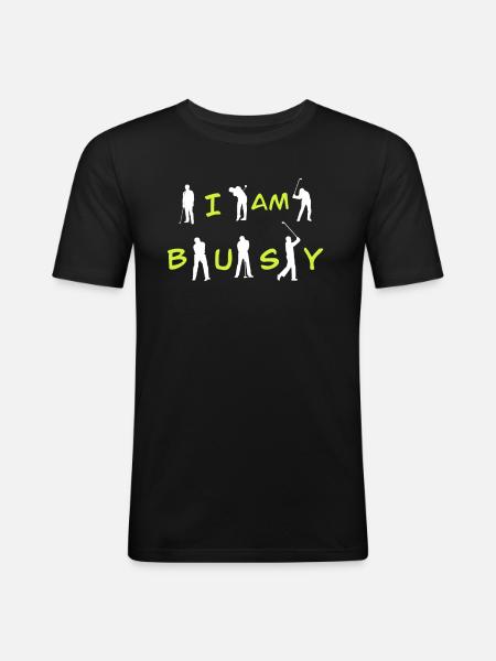 Golf spielen - Männer Slim Fit T-Shirt - Schwarz