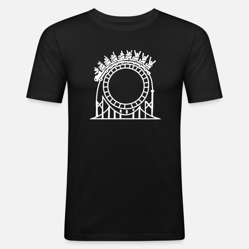 Roller coaster - Men's Slim Fit T-Shirt - black