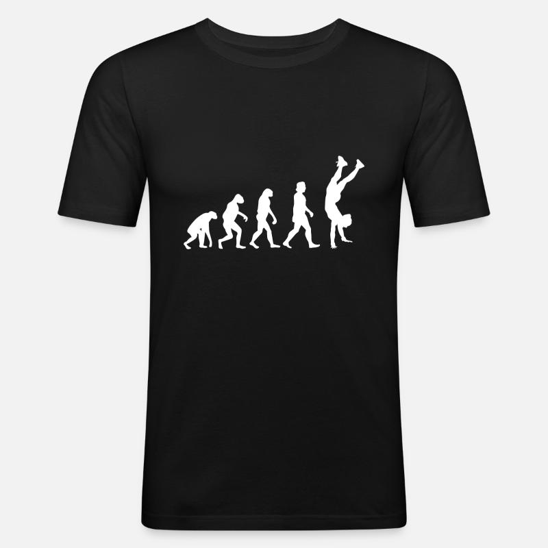 Turnen Handstand Evolution - Männer Slim Fit T-Shirt - Schwarz