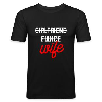 wife saying - Men's Slim Fit T-Shirt - black - Front - Nik (191cm)