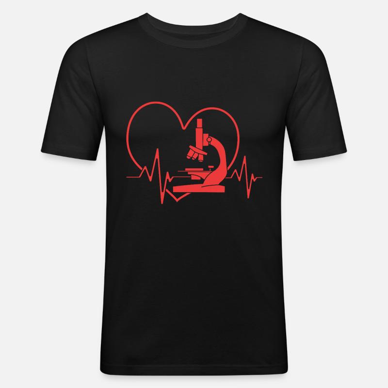 Molécule de formule structurelle - T-shirt près du corps Homme - noir