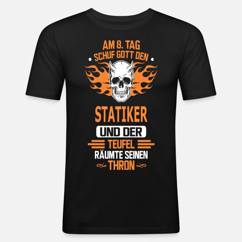 STATIKER - Männer Slim Fit T-Shirt - Schwarz