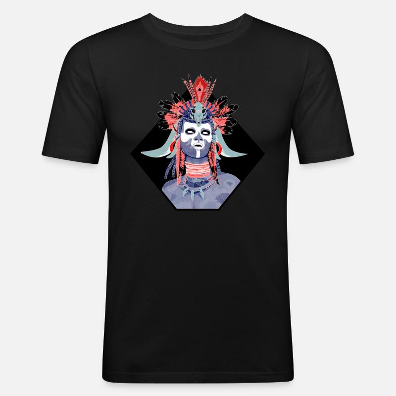 SCHÄDEL - Männer Slim Fit T-Shirt - Schwarz